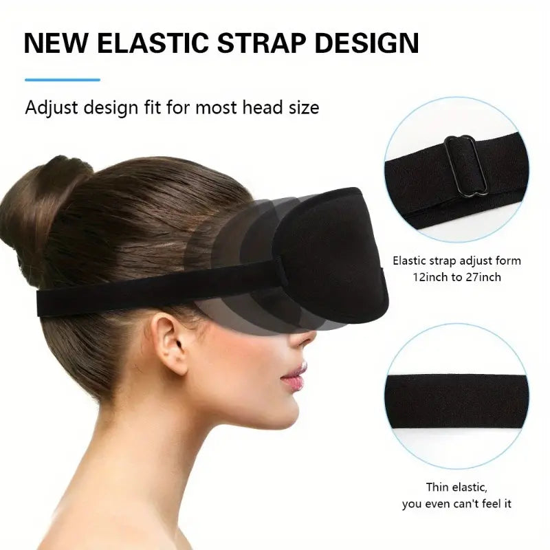 3D Ergonomic Ice Silk Sleep Mask - Cool & Breathable