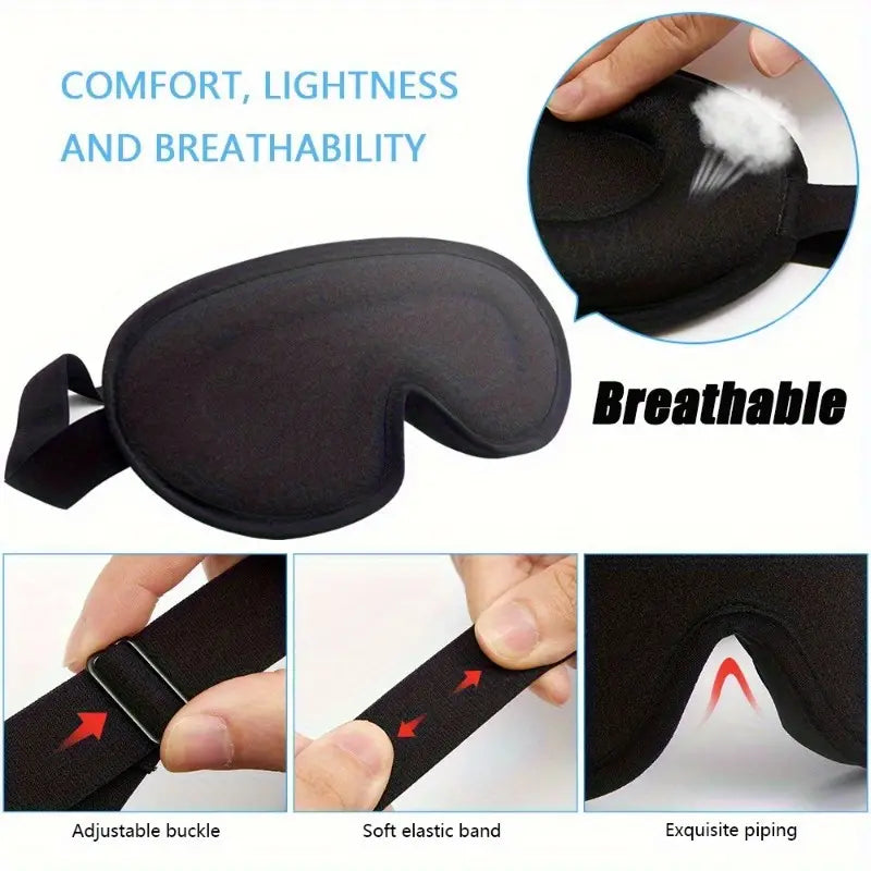 3D Ergonomic Ice Silk Sleep Mask - Cool & Breathable