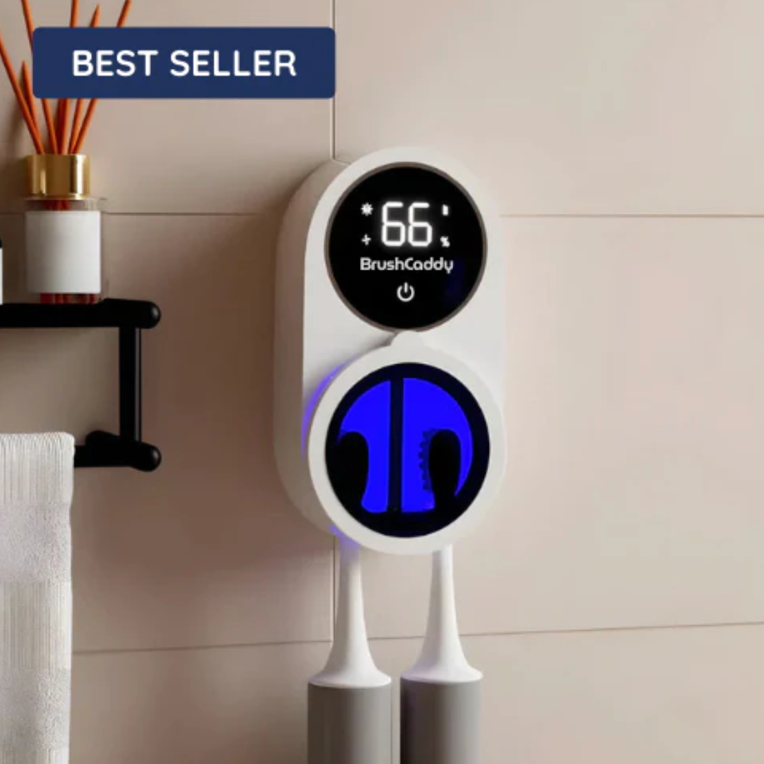 BrushCaddy UV: Advanced Toothbrush Storage with 24/7 UV Protection